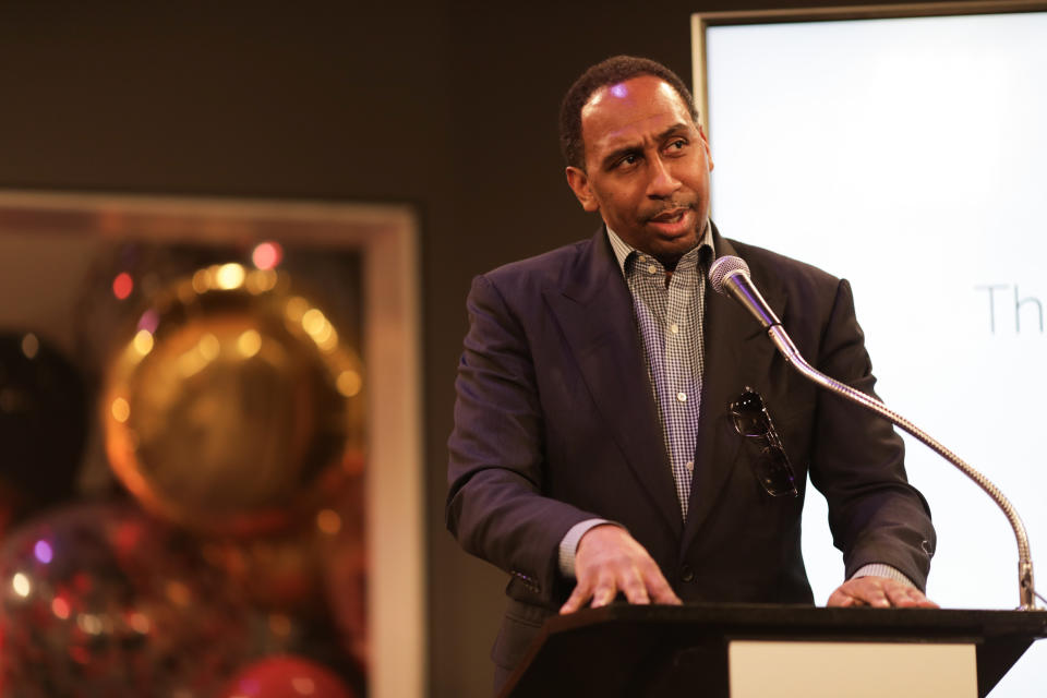 Stephen A. Smith at Eric Braeden's 40th Anniversary CBS' "Young And The Restless” at CBS TV City on February 07, 2020 in Los Angeles, California. (Photo by Ella Hovsepian/Getty Images)