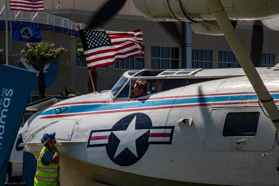 2024 Sun 'n Fun Aerospace Expo - Pilot Jayson Owen taxis the 1943 PBY at Lakeland Linder Airport in Lakeland Fl. Monday April 8, 2024.
Ernst Peters/The Ledger