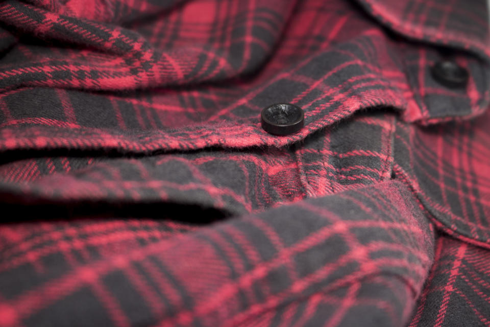 men's flannel-plaid shirt