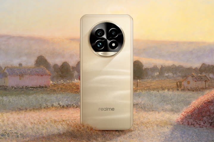 A render of the Realme 13 Pro in Monet Gold.