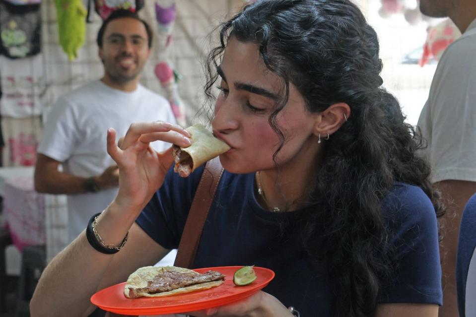 There are only four things on the menu, all tacos, and all of which came from some area around a cow’s rib, loin or foreshank. AFP via Getty Images