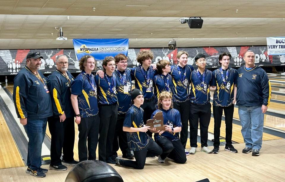 Victor was the runner-up of the NYSPHSAA Division I boys bowling championships on Friday, March 8, 2024 in Syracuse.