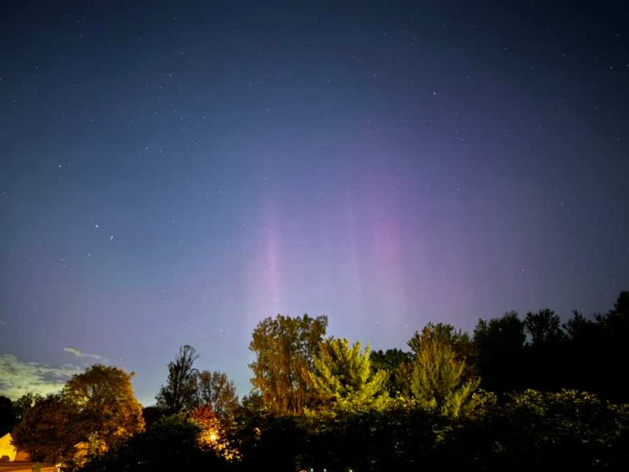 The northern lights in Allendale on May 11, 2024. (Courtesy Sarah Keeney)