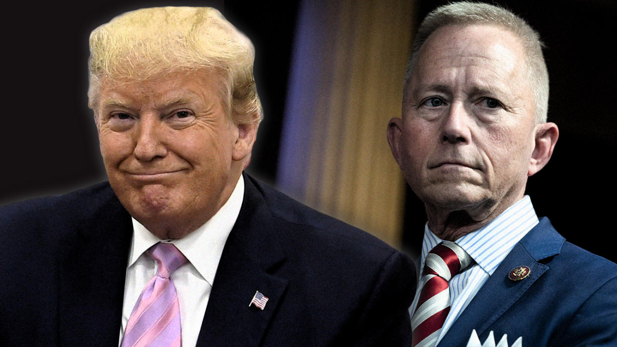 President Trump and Rep. Jeff Van Drew, D-N.J. (Photo illustration: Yahoo News; photos: AP,  Tom Williams/CQ-Roll Call, Inc via Getty Images)