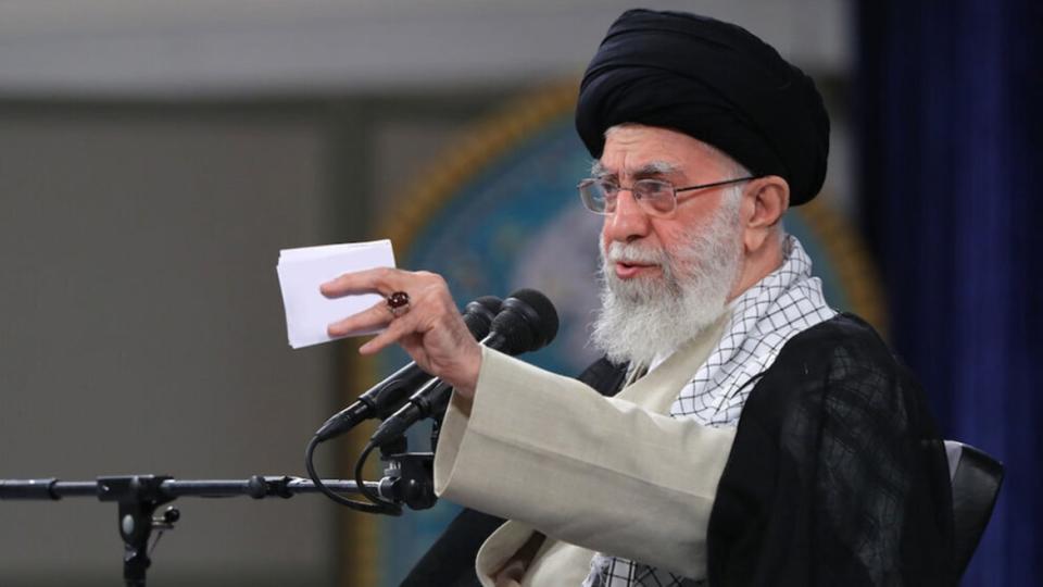<div class="inline-image__caption"><p>Iranian Supreme Leader Ali Khamenei speaks about the country-wide protests in Tehran, Iran, on Nov. 19, 2022.</p></div> <div class="inline-image__credit">Iranian Leader Press Office/Anadolu Agency via Getty Images</div>