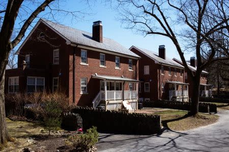 A row of homes is pictured at the U.S. Military Academy in West Point, New York, U.S. March 26, 2019. REUTERS/Andrea Januta