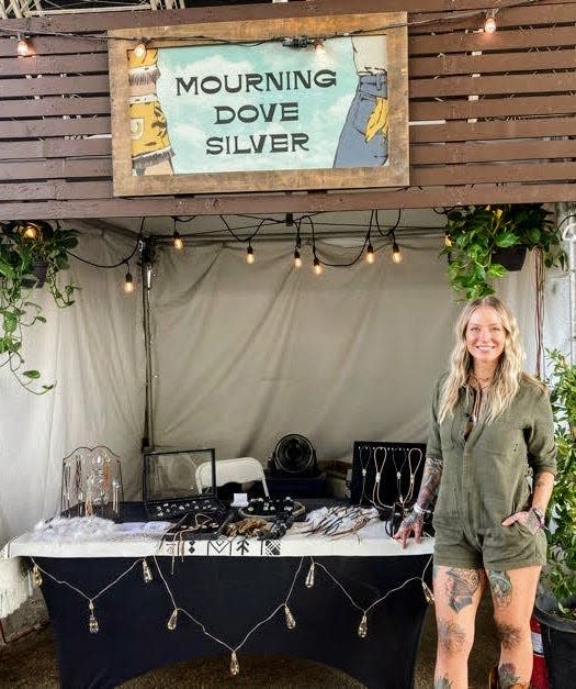 Emily Dove of Minneapolis, Minn., at her Stagecoach boutique in Indio, Calif., on Saturday, April 30, 2022.