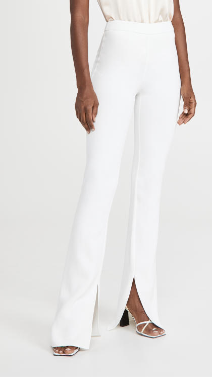 Cushnie High Waisted Pants with Slight Flare Leg