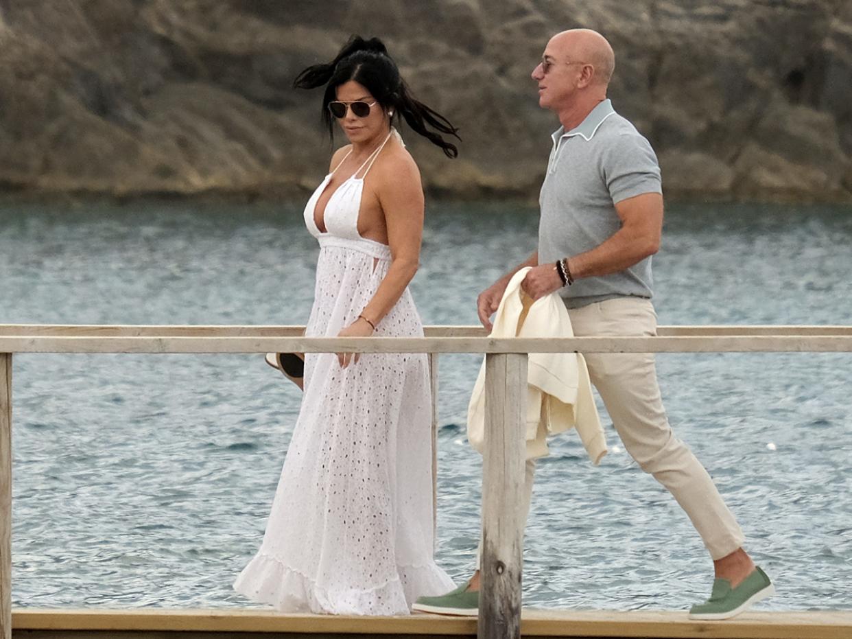 Jeff Bezos and his fiancée, Lauren Sanchez