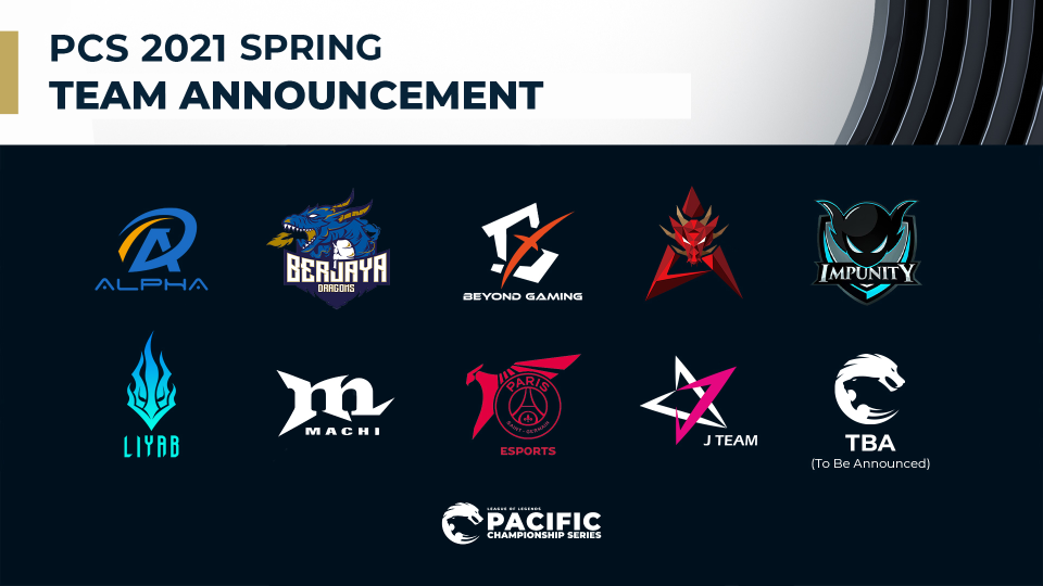 2021 PCS 太平洋職業聯賽春季賽 參賽隊伍正式公開