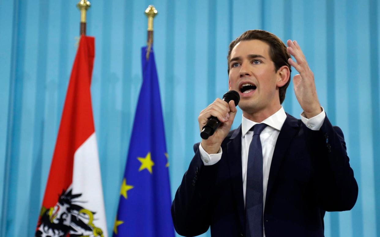 Sebastian Kurz has criticised Brussels over migration and its plans to increase the EU budget after Brexit. - AP