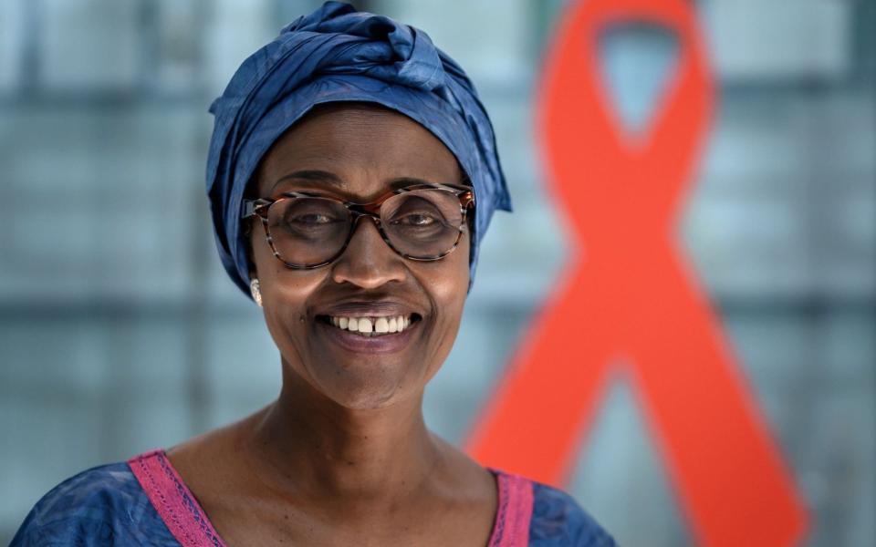UNAIDS Executive Director Winnie Byanyima - FABRICE COFFRINI / AFP