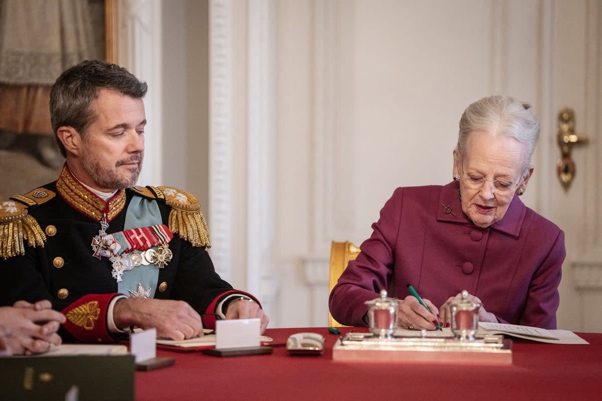 King Frederik X with Queen Margrethe (Ritzau Scanpix / AFP via Getty Ima)