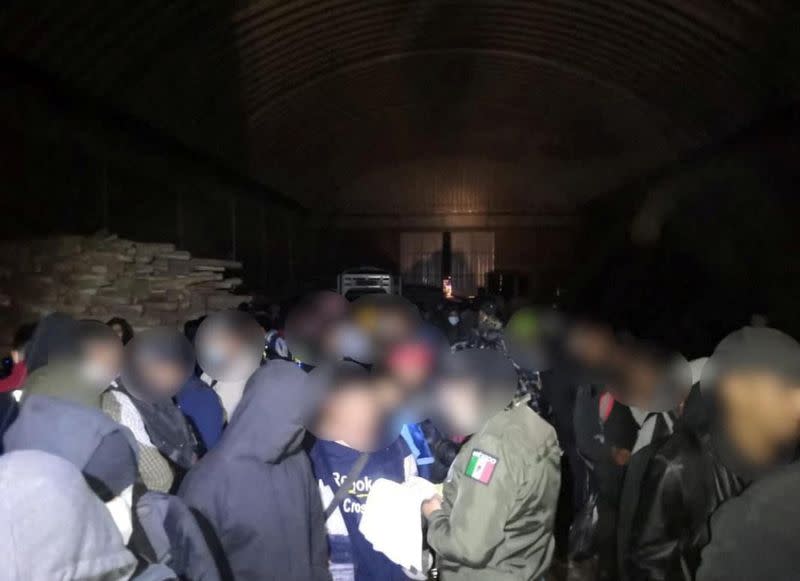 Mexican officials detained more than 200 mostly Guatemala migrants at a warehouse, in Jilotepec