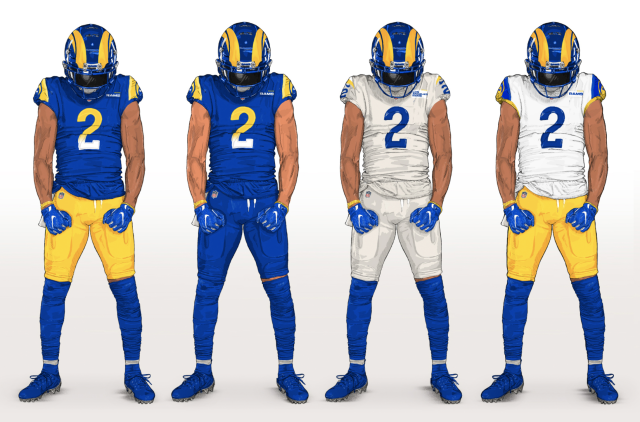 2021 Los Angeles Rams 'modern throwback' jersey