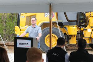Gentex President & CEO speaks at the groundbreaking ceremony for the Gentex Discovery Preschool, an on-site daycare center and preschool designed to provide quality, subsidized childcare for the children of Gentex employees.