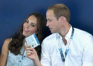 <p>Will fans his wife during the Commonwealth games in Scotland.<br></p>