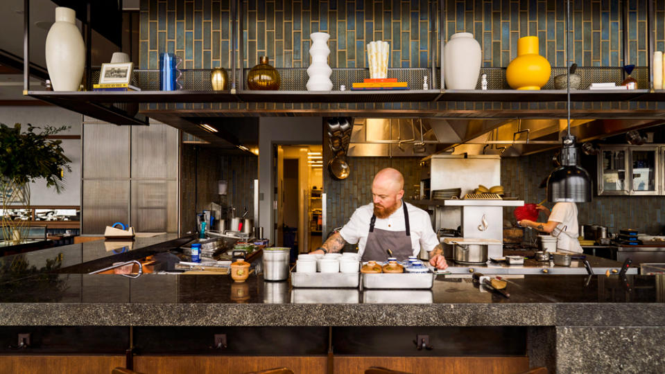 Justin Bogle has brought a creative 10-course tasting menu to the chef's counter.