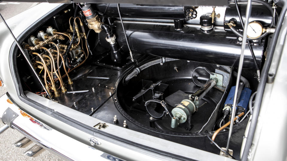 1965 Aston Martin DB5 with 'Goldfinger' gadgets used to promote the film 'Thunderball'