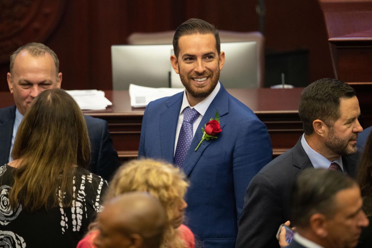 Rep. Daniel Perez, a Miami Republican, was designated by fellow GOP members as speaker of the House following next year's elections in a ceremony Monday at the Florida Capitol.