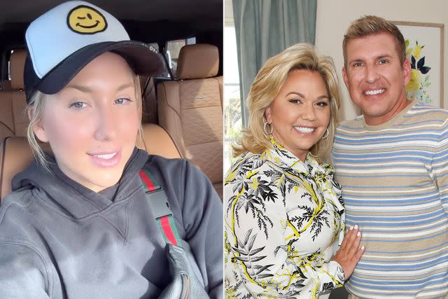 <p>Savannah Chrisley/Instagram; Paul Archuleta/Getty</p> (L-R) Savannah Chrisley, Julie and Todd Chrisley