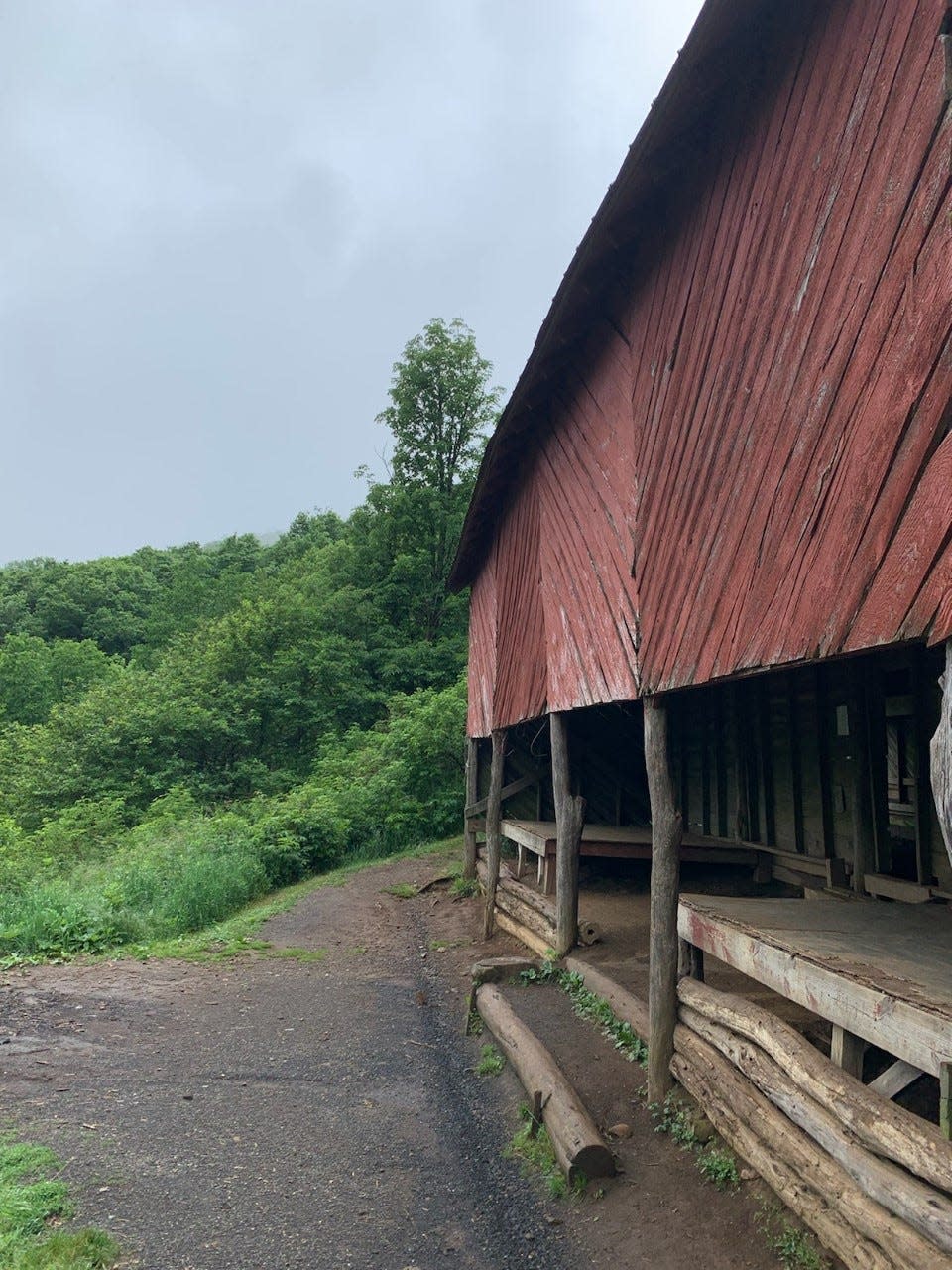 "The locust posts that support the shelter are well out of plumb, and are in many cases no longer well embedded into the ground into the swell around the shelter," said Caleb Davis, a U.S. Forest Service facilities engineer of Overmountain Shelter.