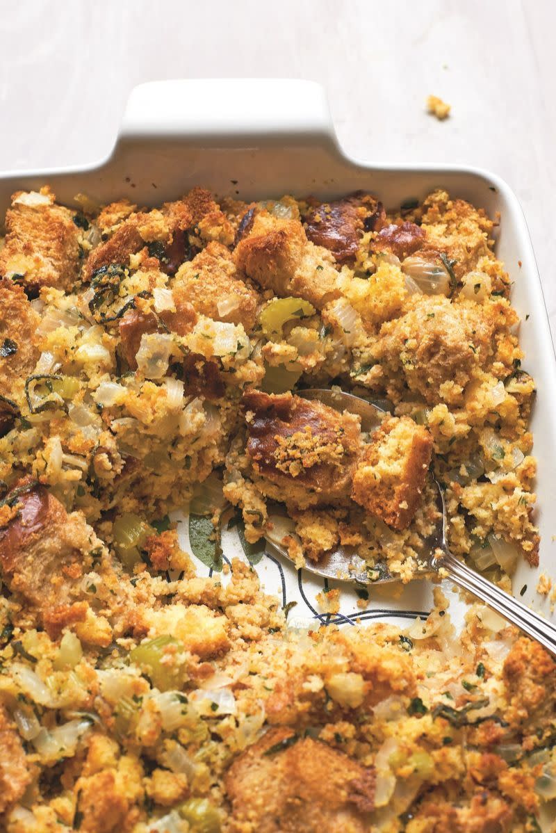 Cornbread and Challah Stuffing 