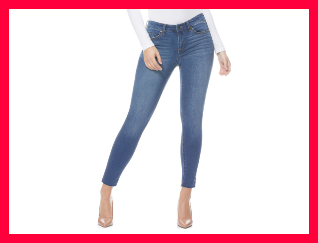 Sofia Jeans by Sofia Vergara Women's Skinny Mid-Rise Stretch Ankle Jeans 