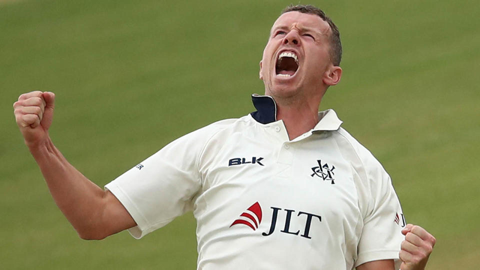 Peter Siddle celebrates a wicket. (Photo by Scott Barbour/Getty Images)