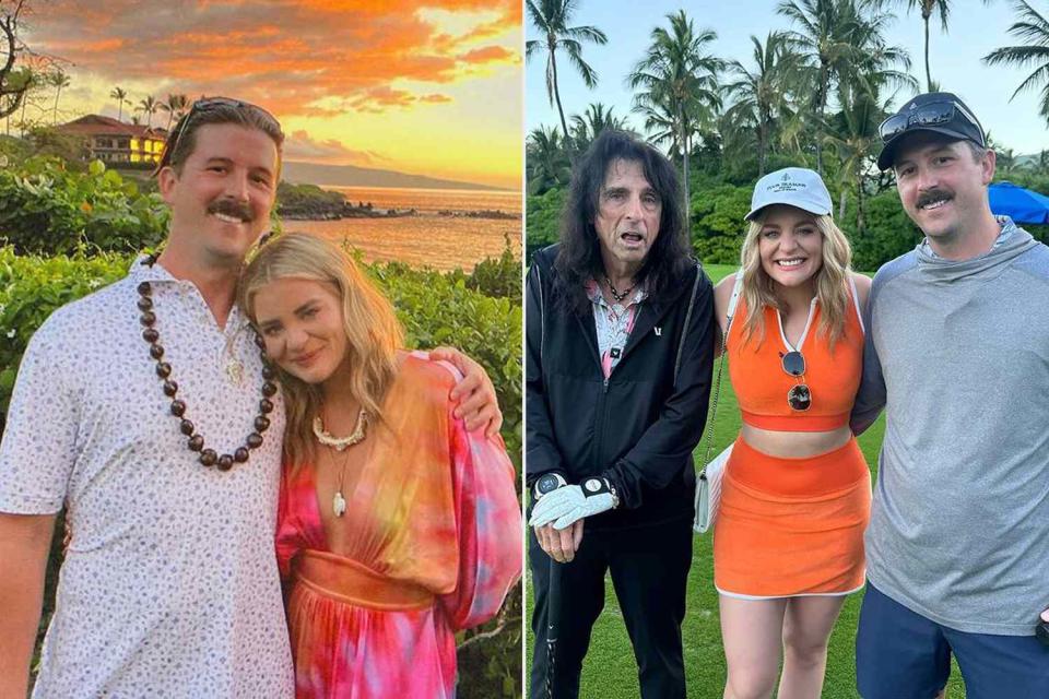 <p>Lauren Alaina/Instagram</p> Lauren Alaina and her husband Cam Arnold ran into Alice Cooper while honeymooning in Maui