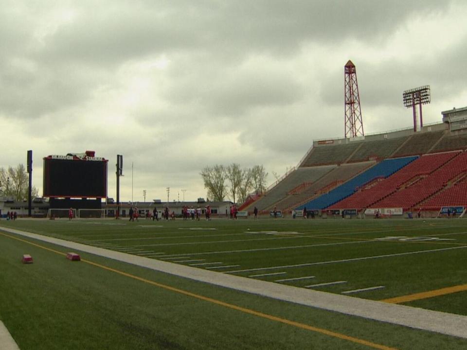 Each of the CFL's nine member clubs take part in the program, which involves one woman joining the team for a four-week development opportunity. (James Young/CBC - image credit)