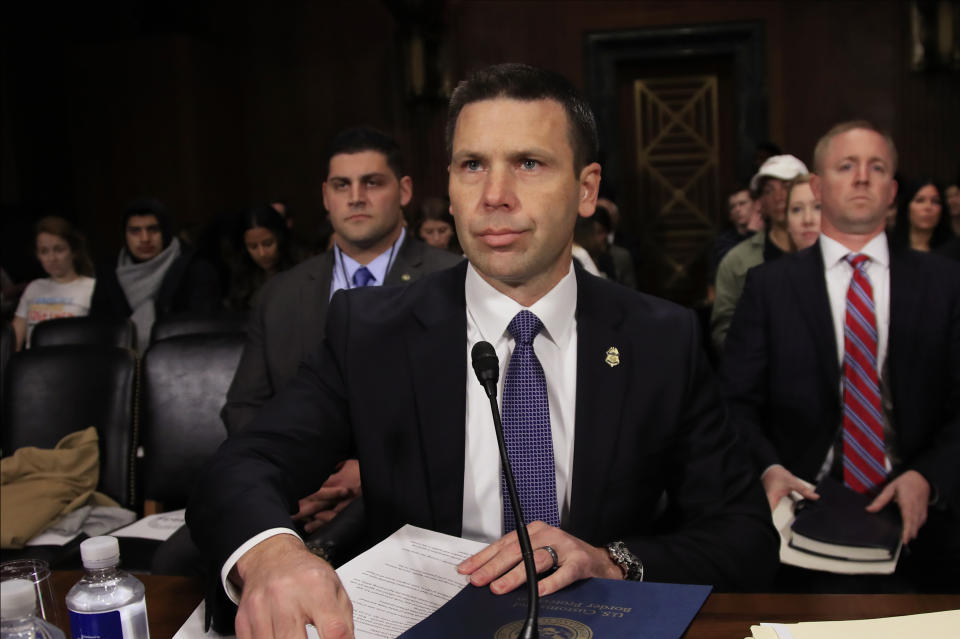 Customs and Border Protection Commissioner Kevin McAleenan testifies before a Senate Judiciary Committee hearing on 'Oversight of U.S. Customs and Border Protection' on Capitol Hill in Washington, Tuesday, Dec. 11, 2018. (AP Photo/Manuel Balce Ceneta)