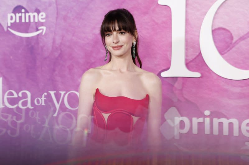 Anne Hathaway attends the New York premiere of "The Idea of You" on Monday. Photo by John Angelillo/UPI