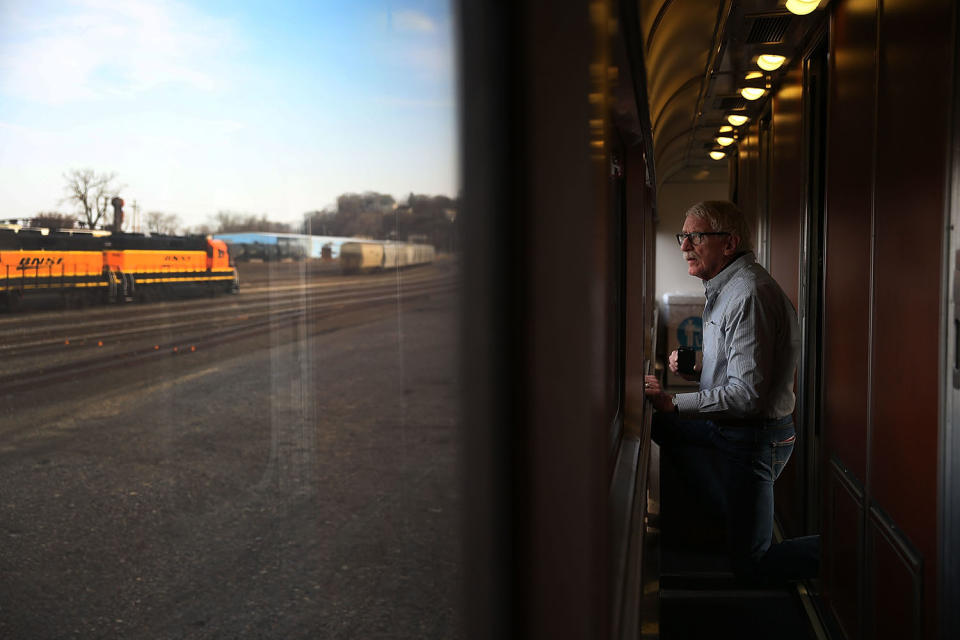 Passenger takes in view