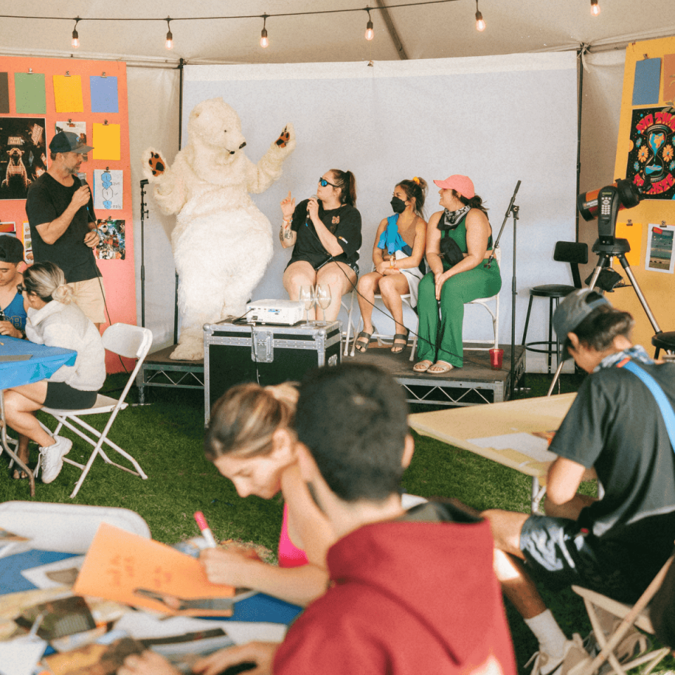 The Polar Bear Dating Game is one of the activities available at the Coachella Valley Music and Arts Festival.