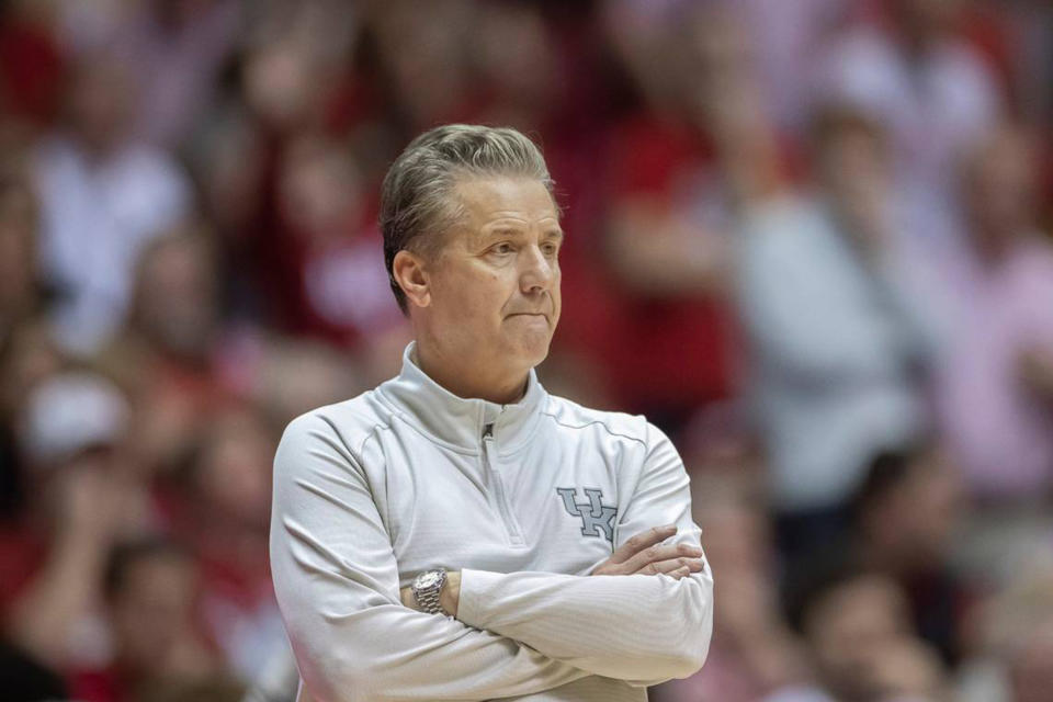 Kentucky head coach John Calipari watches his team play during its 26-point loss at Alabama on Saturday, Jan. 7, 2023. (Ryan C. Hermens/Lexington Herald-Leader/Tribune News Service via Getty Images)