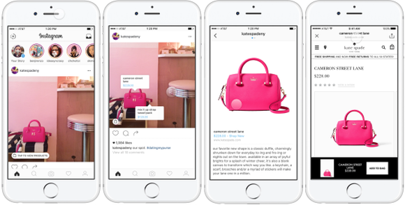 Examples of how brands would integrate shopping into Instagram