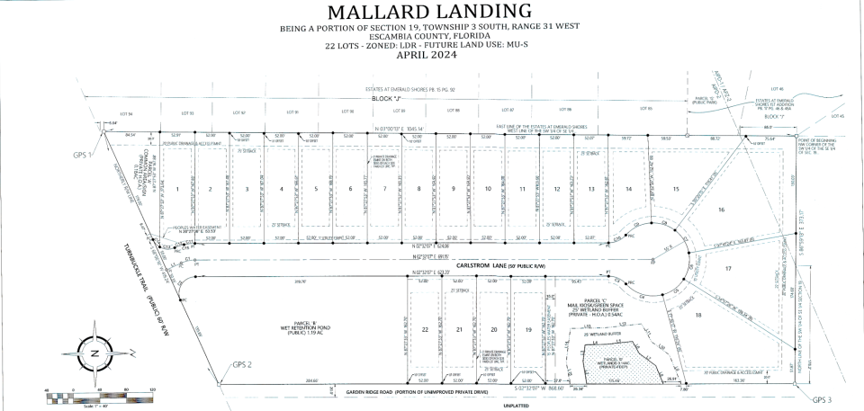 The Mallard Landing residential project was approved to develop 22 single-family residential lots using more than eight acres of land.