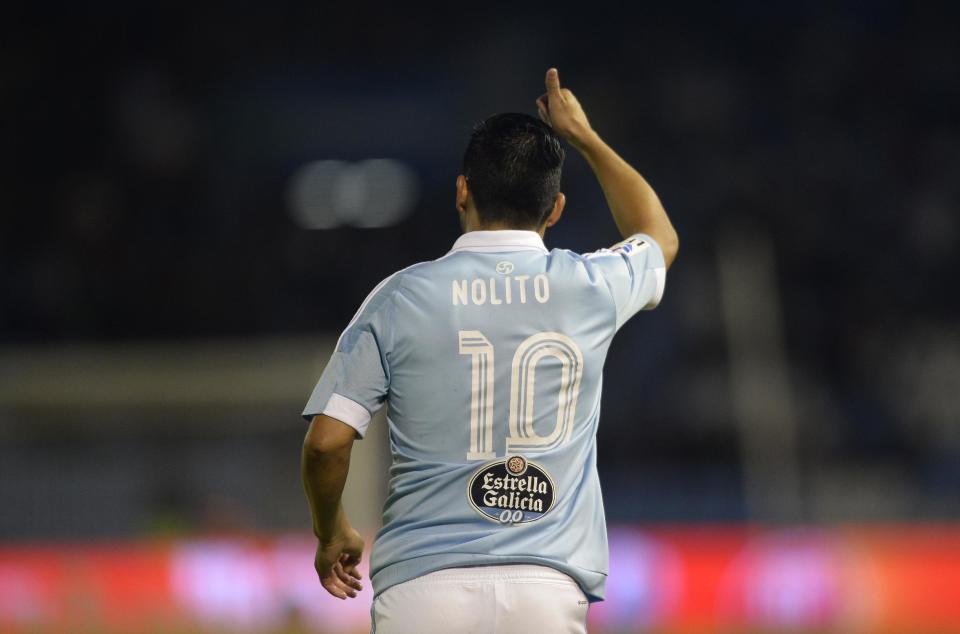 Nolito, en un partido frente al Getafe en el estadio Balaídos, Vigo, el 2 de octubre de 2015 (AFP/Archivos | Miguel Riopa)