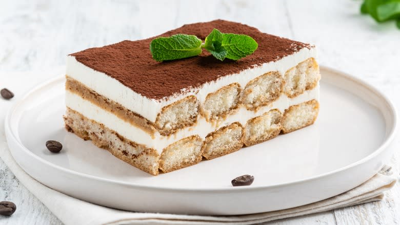 Tiramisu cake with espresso 