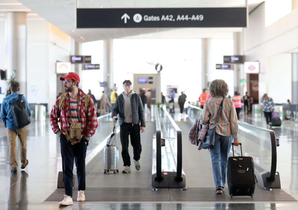People move through the newly opened portion of Concourse A at Salt Lake City International Airport in Salt Lake City on Tuesday, Oct. 31, 2023. | Kristin Murphy, Deseret News