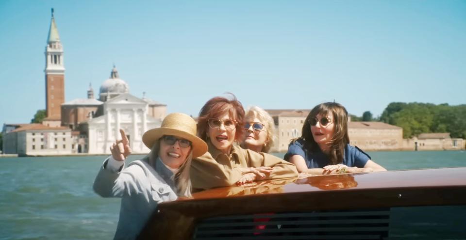 BOOK CLUB: THE NEXT CHAPTER, (aka BOOK CLUB 2: THE NEXT CHAPTER), from left: Diane Keaton, Jane Fonda, Candice Bergen, Mary Steenburgen, 2023. © Focus Features / Courtesy Everett Collection