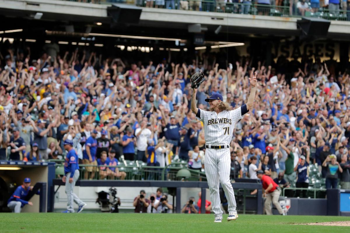 Here are relief pitcher Josh Hader's statistics with the Milwaukee Brewers