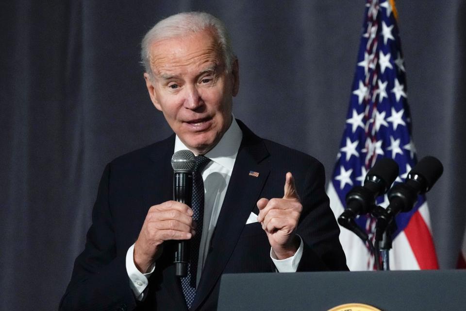 President Joe Biden speaks at a Martin Luther King Jr. Day event on Jan. 16, 2023, in Washington.