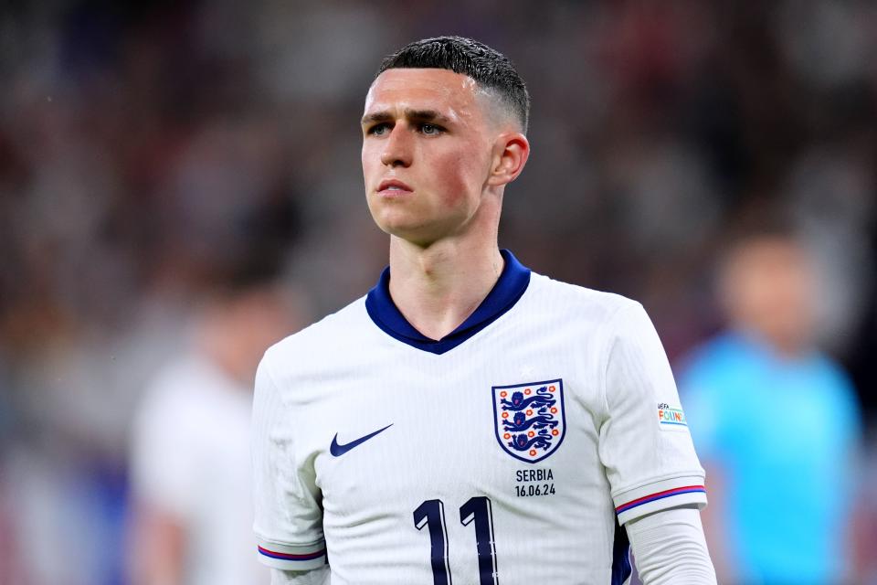 Phil Foden was quiet as England beat Serbia (Adam Davy/PA) (PA Wire)