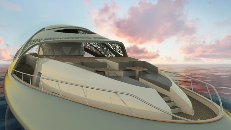 Elena Nappi's 'Carapace' superyacht concept