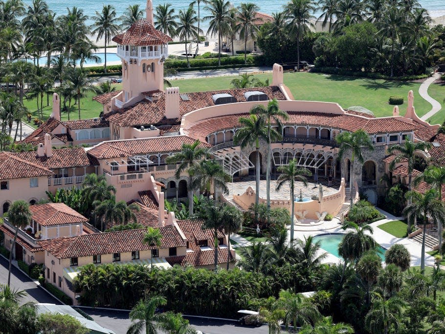 An above shot of the Mar-a-Lago estate