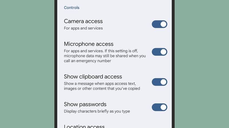 Camera and mic permissions on Android. - Screenshot: Android