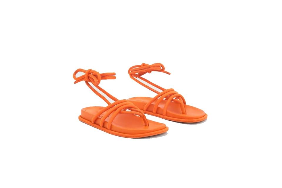 Charles & Keith Toni Tubular Tie-Around Sandals – Orange HK$439 (Online Exclusive) 