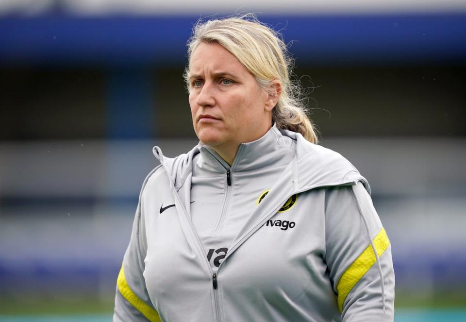 Chelsea Women manager Emma Hayes expects a ‘tense atmosphere’ in Turin (Yui Mok/PA). (PA Wire)